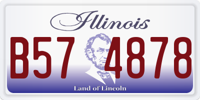 IL license plate B574878