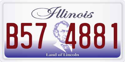IL license plate B574881