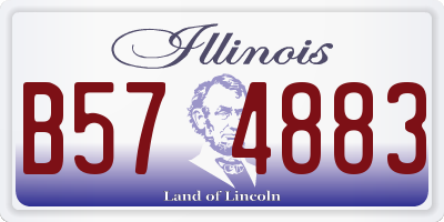 IL license plate B574883