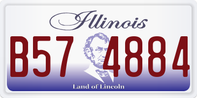 IL license plate B574884