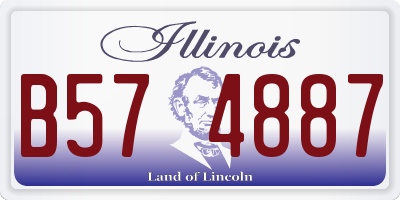IL license plate B574887
