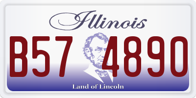IL license plate B574890