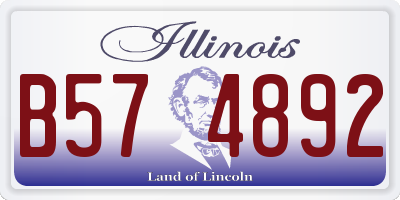 IL license plate B574892