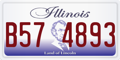 IL license plate B574893