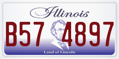 IL license plate B574897