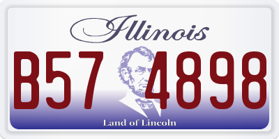 IL license plate B574898