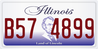 IL license plate B574899