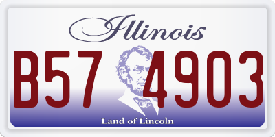 IL license plate B574903