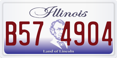 IL license plate B574904