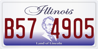 IL license plate B574905