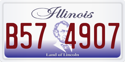 IL license plate B574907