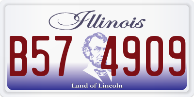 IL license plate B574909