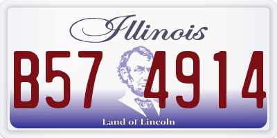 IL license plate B574914
