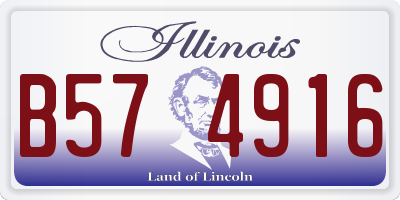 IL license plate B574916