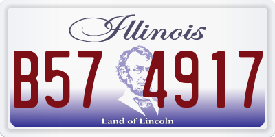 IL license plate B574917