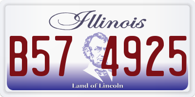 IL license plate B574925
