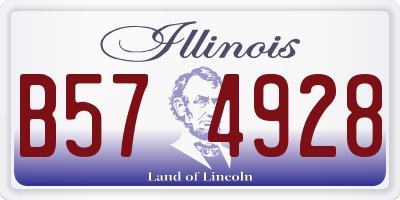 IL license plate B574928