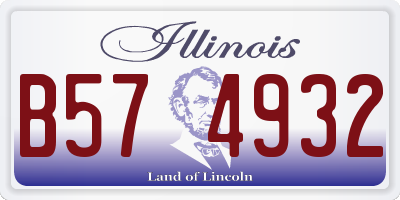 IL license plate B574932