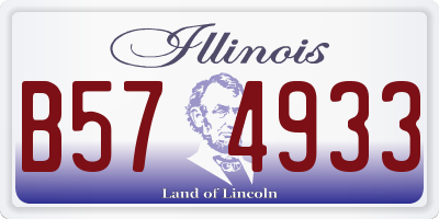 IL license plate B574933