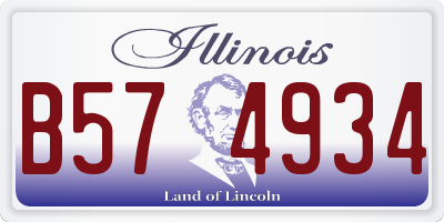 IL license plate B574934