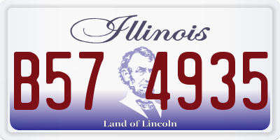 IL license plate B574935