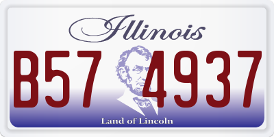 IL license plate B574937