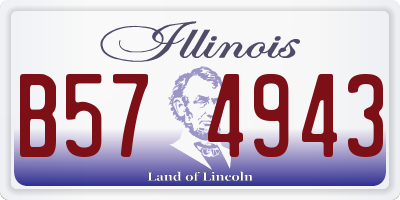 IL license plate B574943