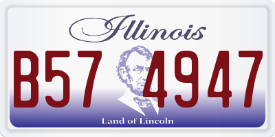 IL license plate B574947