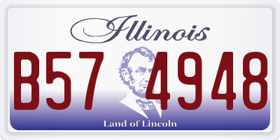 IL license plate B574948
