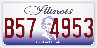 IL license plate B574953