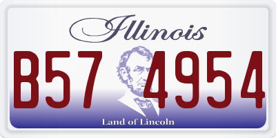 IL license plate B574954
