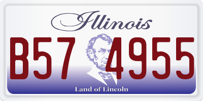 IL license plate B574955