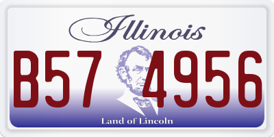 IL license plate B574956