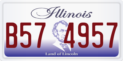 IL license plate B574957