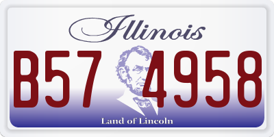 IL license plate B574958