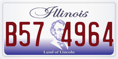 IL license plate B574964