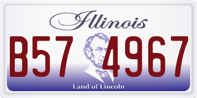 IL license plate B574967
