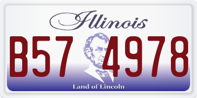 IL license plate B574978