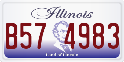 IL license plate B574983