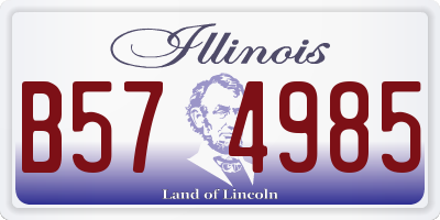 IL license plate B574985