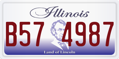IL license plate B574987