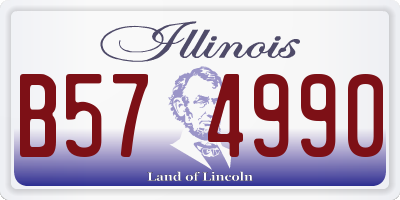 IL license plate B574990