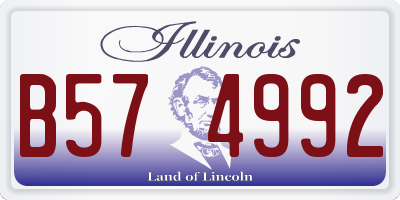 IL license plate B574992
