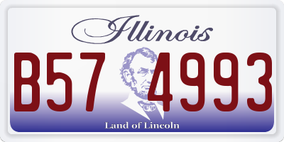 IL license plate B574993