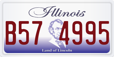 IL license plate B574995