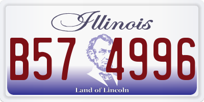 IL license plate B574996