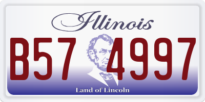 IL license plate B574997