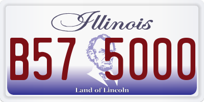 IL license plate B575000