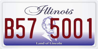 IL license plate B575001