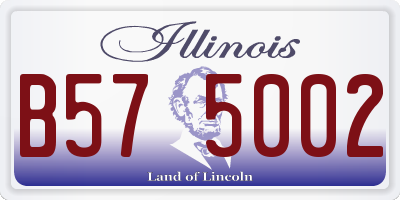 IL license plate B575002